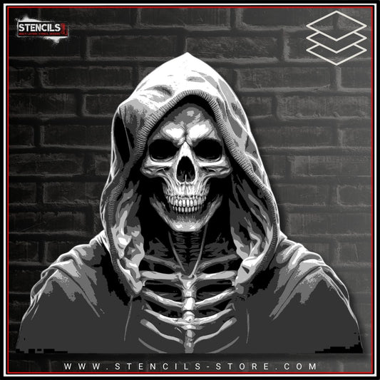 Skull 5-Layer Stencil - ARTENDIST